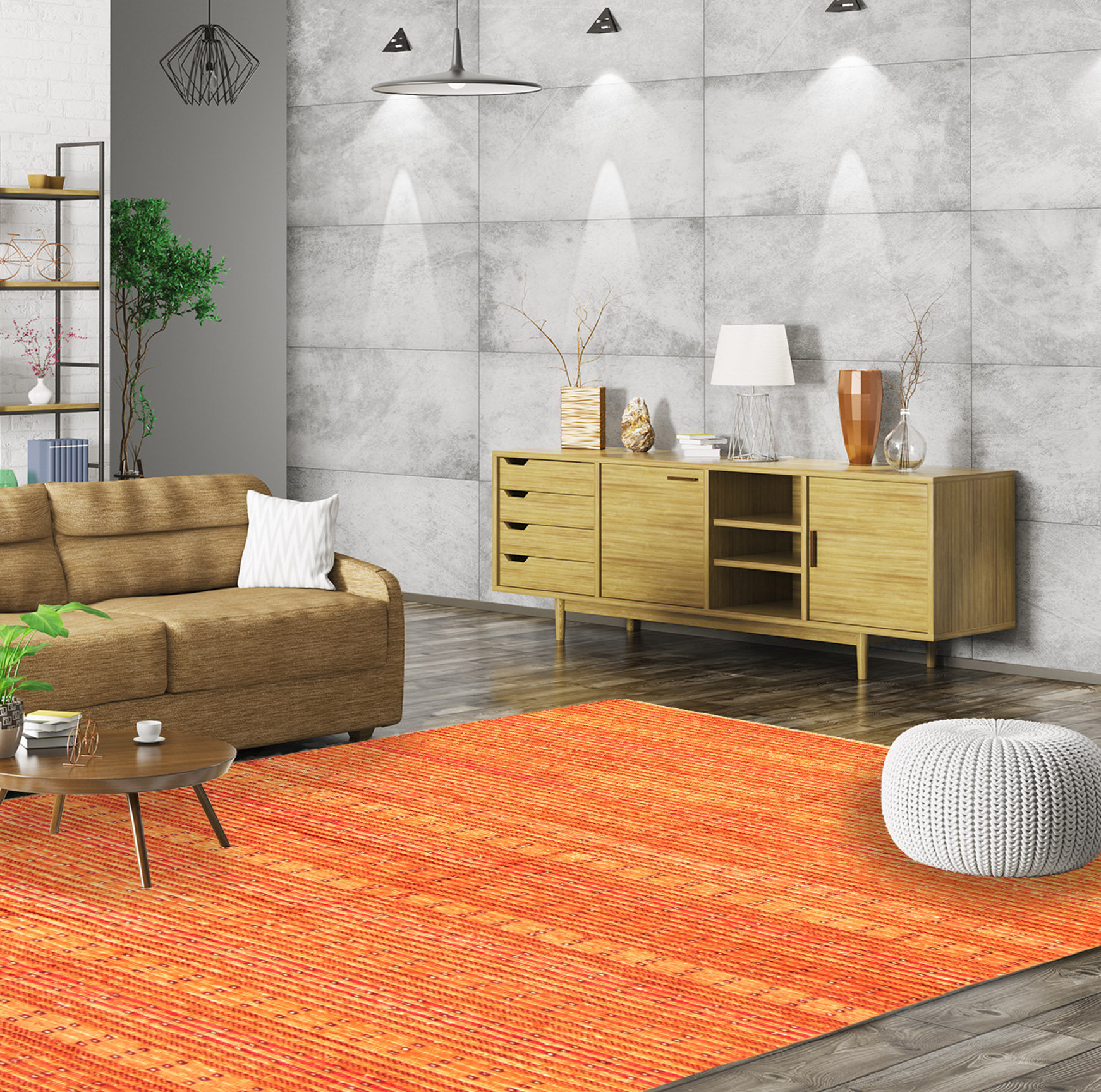 Wildon Home® Scorpio Hand Knotted Wool Burnt Orange Rug | Wayfair