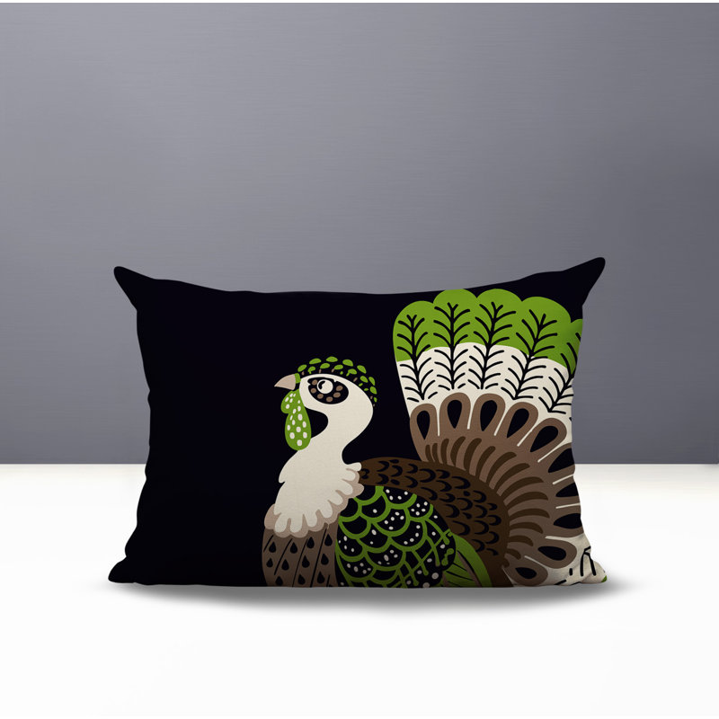 Oreiller rectangulaire réversible intérieur / extérieur Adini, Rectangle H 14 po x l 20 po, Chartreuse