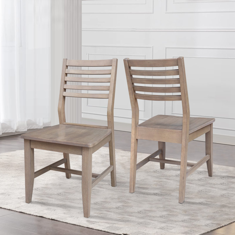 Darriyah 18'' H Solid Wood Side Chair, Flax