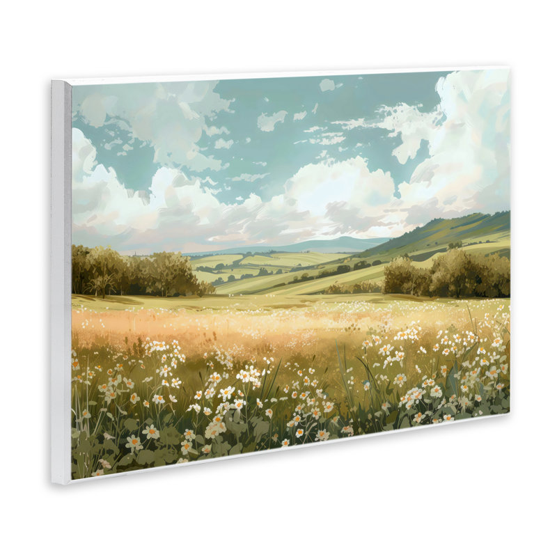 Plaque murale Scenic Daisy Valley, design par Creative Studio, H 10 po x l 15 po