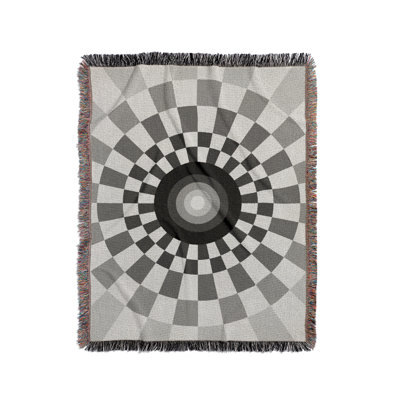 Bullseye Abstract Cotton Blend Blanket Throw