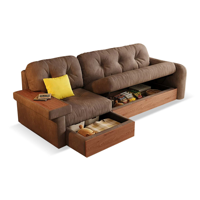 Causeuse à coussin 100% polyester Coffee