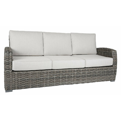 Bogic 83'' Wide Wicker Patio Sofa with Sunbrella® Cushions