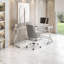 Bureau en L avec plateau pour clavier, bureau d'angle en verre pour bureau à domicile, bureau d'ordinateur professionnel Work-From-Home