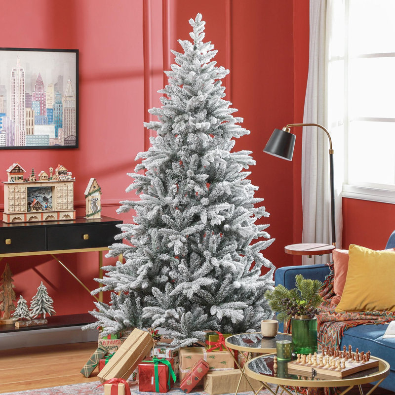 Snow Flocked Artificial Christmas Tree, 7'