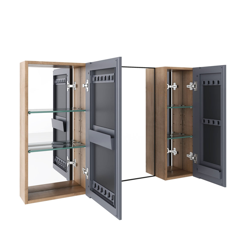 Armoire de salle de bain avec miroir et rangement