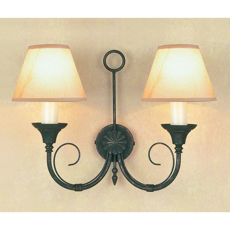Hillsville Iron Candle Wall Light, Matt Black 