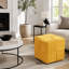 Repose-pieds repose-pieds carré en velours côtelé doux et confortable jaune-132947675