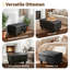 Banc repose-pieds rectangulaire avec couvercle à charnière, repose-pieds en similicuir pour le salon, la chambre à coucher, le vestibule, 28,5 po x 19 po x 17,5 po-1081251193