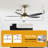 Zerik 52'' Smart Ceiling Fan With 3CCT Dimmable LED Lights And Remote Control, Compatible with Alexa/Google