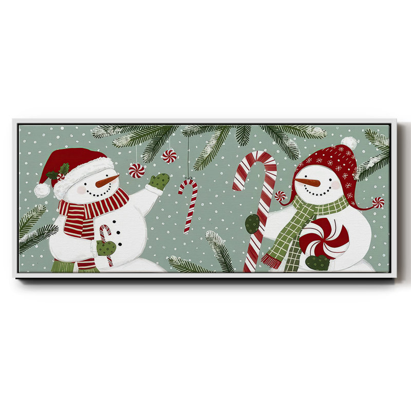 Frosty x 2, toile encadrée, H 20 po x l 50 po