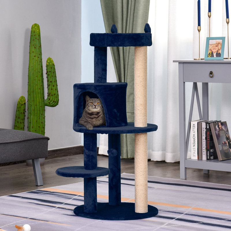 104cm H Cat Tree, Blue