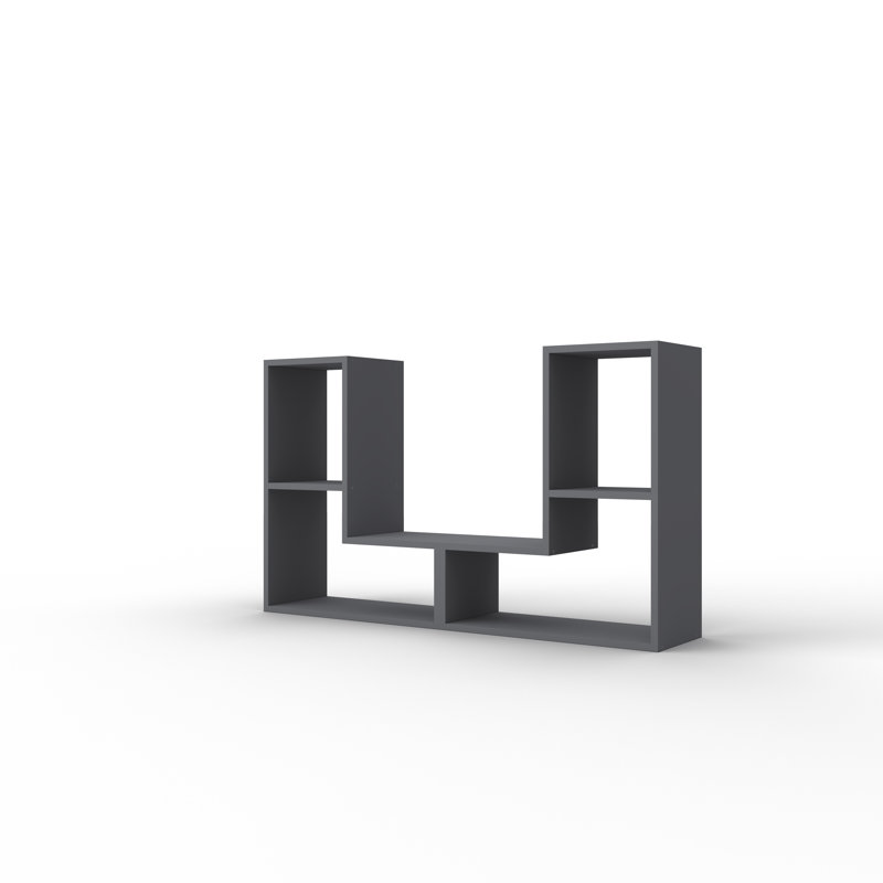 Breaghannon 90cm H x 76cm W Bookcase, Slate Grey