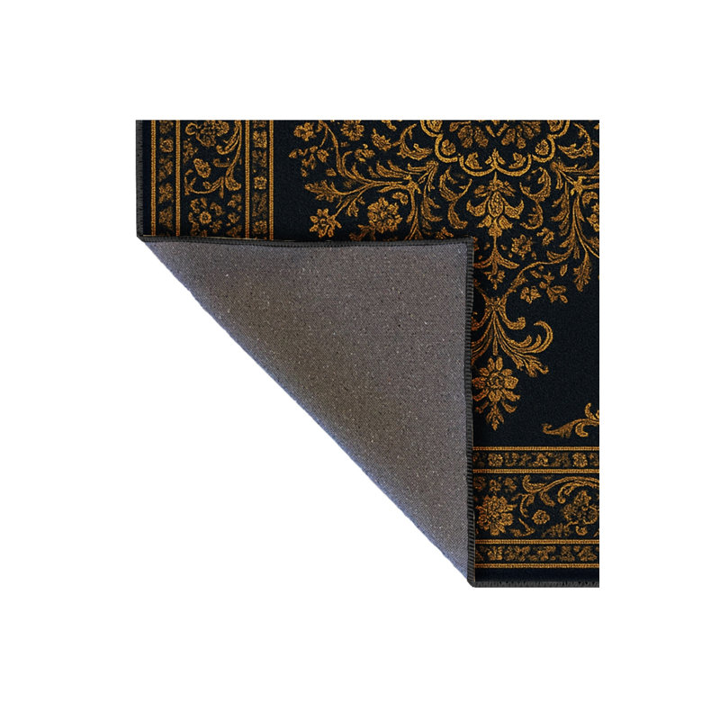 Tapis tissé orange traditionnel Mosso, 3'11" x 5'11"