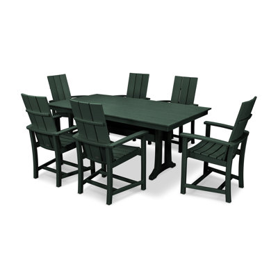 POLYWOOD® Modern Adirondack 72" Patio Dining Set