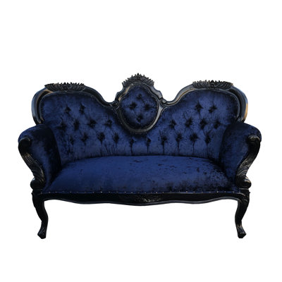 Dorolisa 60" Velvet Rolled Arm Curved Loveseat