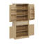 Armoire de rangement de 70 po de hauteur avec garde-manger et armoire en rotin avec 1 tiroir et 6 tablettes de porte
