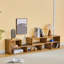 Meuble télé modulaire extensible, console multimédia avec casiers de rangement ouverts, centre de divertissement combiné Freestyle, meuble télé réglable pour le salon