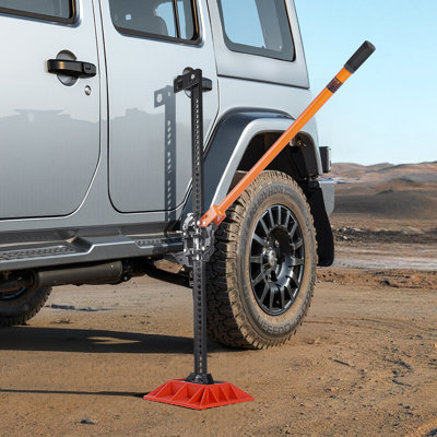 Farm Jack with Base, 48" Utility High Lift Farm Jack, 3.18 Tonne (7,000 lbs) Capacity Ratcheting Off Road Utility Jacks, Heavy-Duty Lift Jacks with 5.12"-42.5" Lifting Range for Tractor, Truck, SUV
