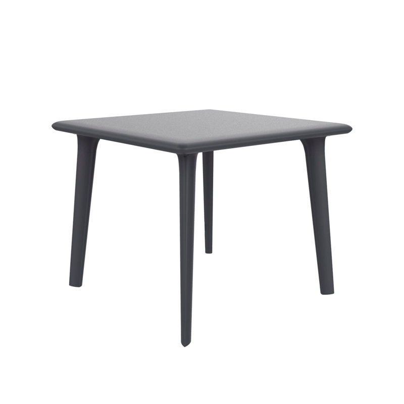 New Dessa Outdoor Square Dining Table, Dark Gray