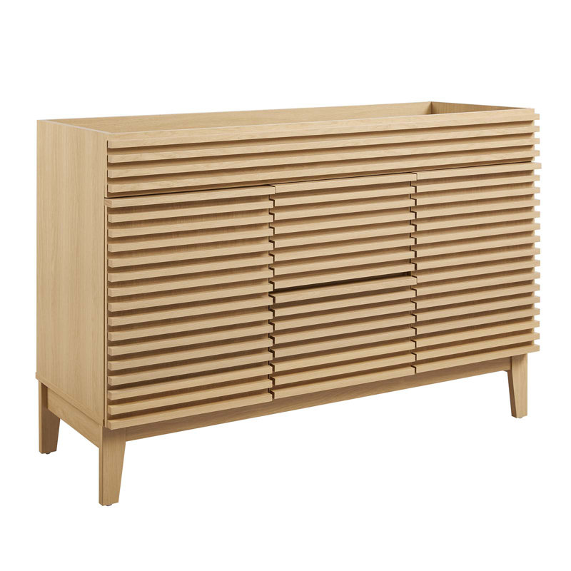 Render Oak 48" Mid-Century Modern Double Bathroom Vanity Cabinet