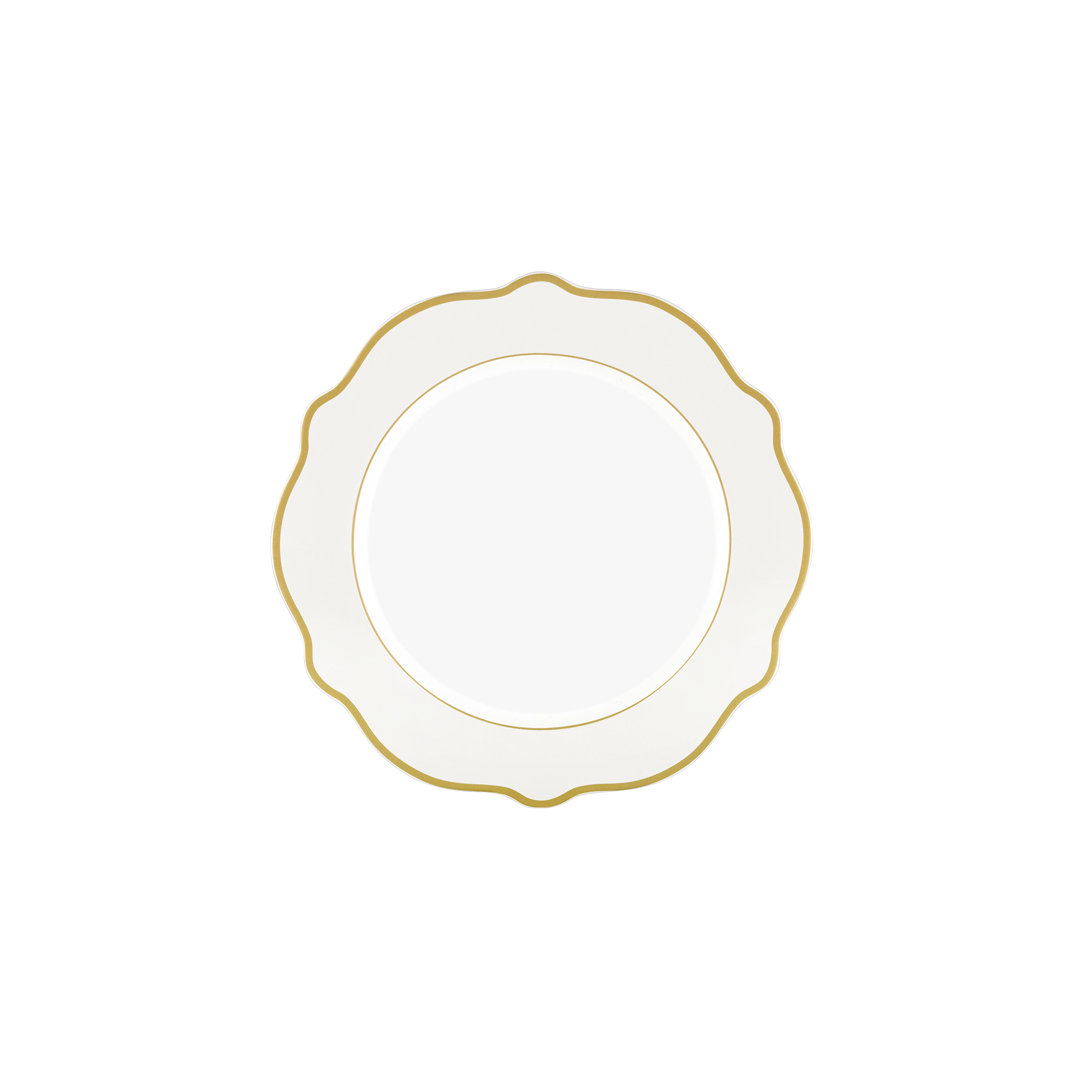Jaswely Collection Porcelain Side Plates, Set Of 6 - White