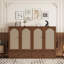 Grand lit escamotable, armoire-lit en bois de pin avec centrale électrique et panneau de décoration en rotin-112122921