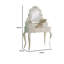 Meuble-lavabo classique 63 po en bois avec miroir, 3 tiroirs, sculpté, blanc
