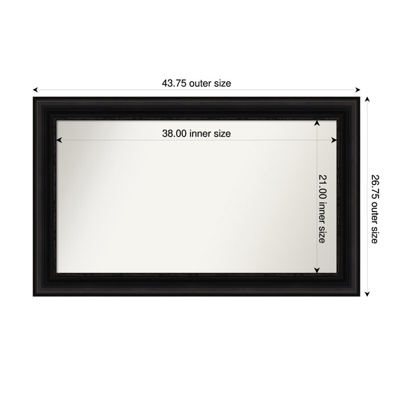 Miroir mural Senaiya, Rectangle, 26,75 po x 43,75 po