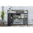 Extra-Long Twin Loft Bed Frame, Dorm Small Bedroom Multi-Functional Station, Classic Black Metal with Built-in Work Desk Wardrobe and Storage Shelves