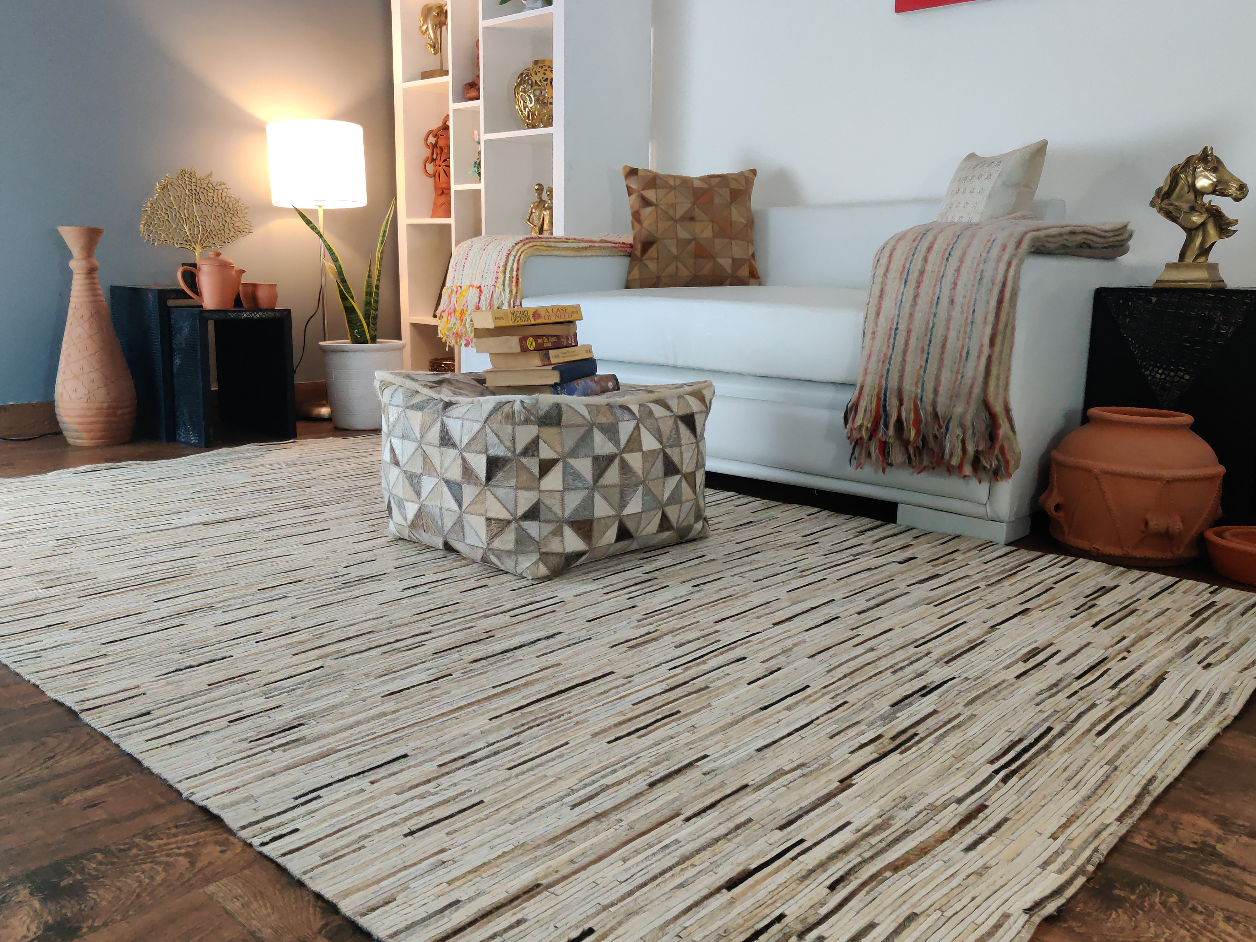 Daylight Ranch Rugs Foundry Select Ranch Leather Rug | Wayfair