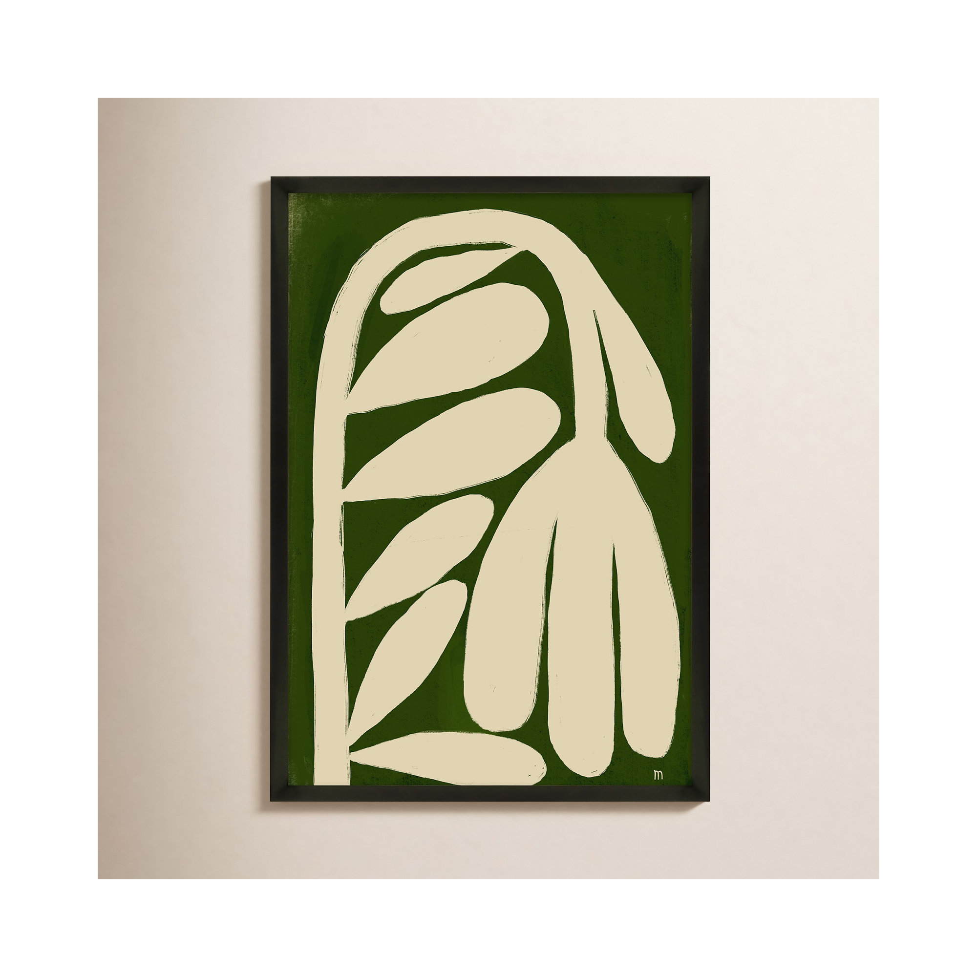Tulip by StudioM, 50" H x 35" W x 1.25" D, Black