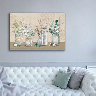 Toile épique Graffiti «Cotton Bouquet 1» par Mary Urban, 60 po x 40 po