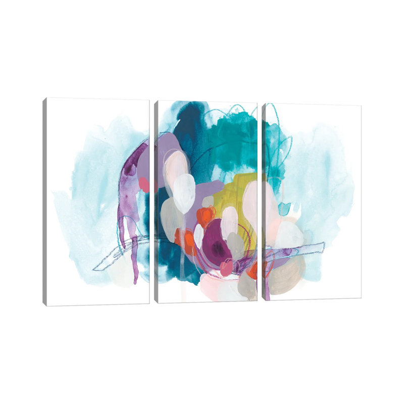 «Colorful Orbit IV», ensemble d'art mural sur toile tendue (ensemble de 3)