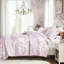 2 pièces pour lit simple / simple TG en microfibre à motif cachemire floral, comprend 2 taies décoratives, douce et romantique, - étiquetée, motif cachemire lavable à la machine, attaches intérieures, rose,
