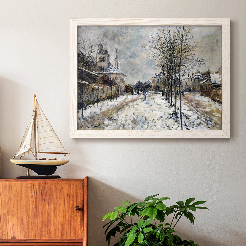 «Snow Effect, The Boulevard De Pontoise At Argenteuil», 1875, reproduction d'art sur toile, Blanc