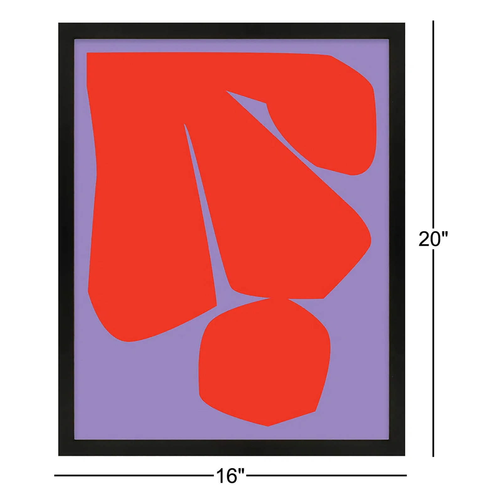 Akita "Module Minimalism" 4-Piece Print Set, Black Framed, 20"H x 16"W x 1.25"D