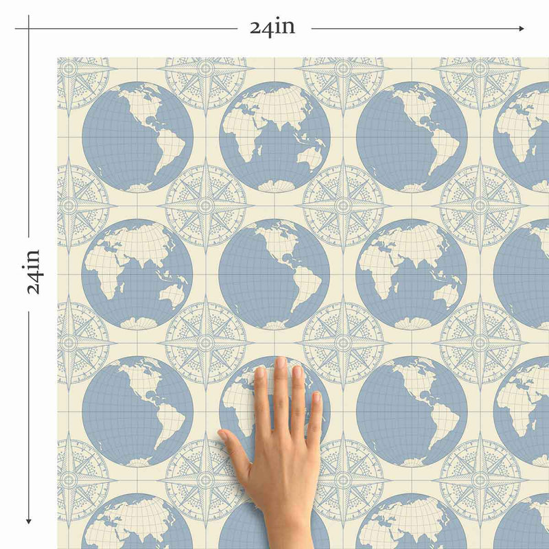 Peel & Stick Geometric Tile, 126" L x 24" W