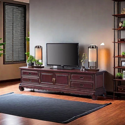 Pometia Chinese living room TV cabinet