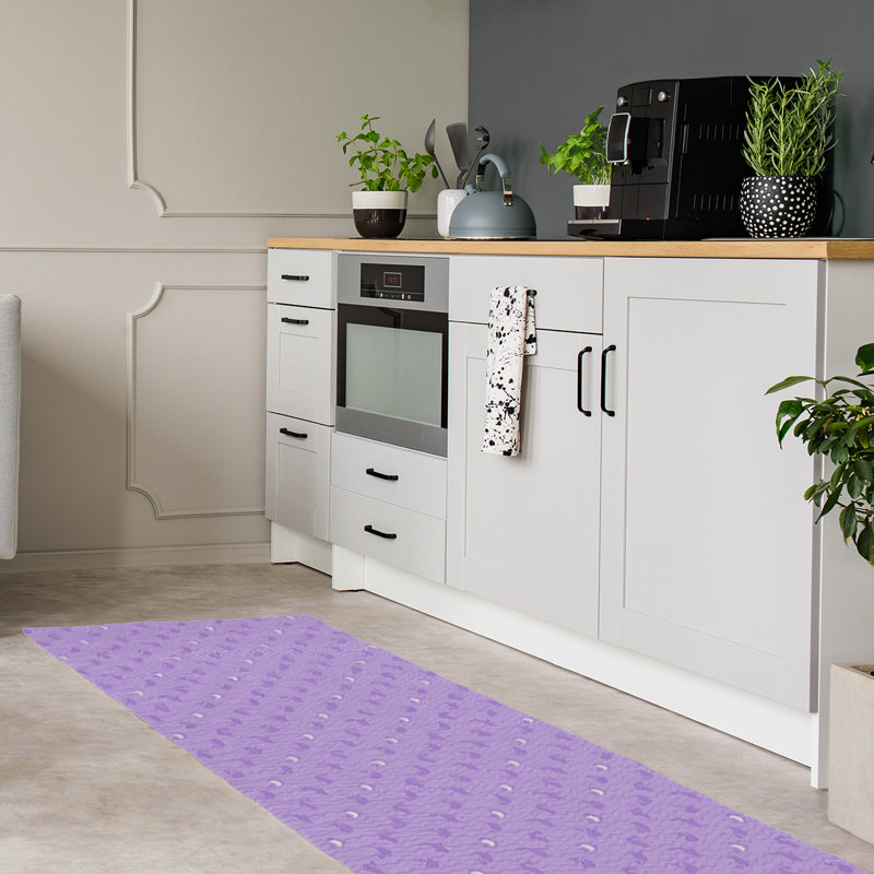 Tapis mauve baleines, Tapis de couloir 2 pi 6 po x 8 pi