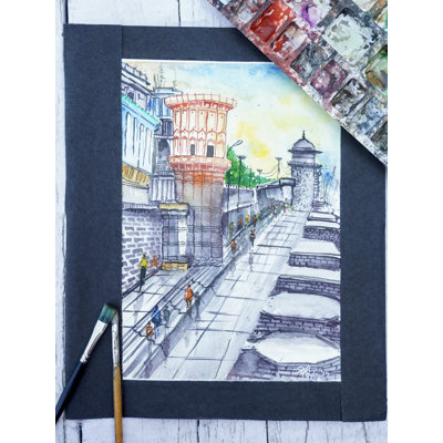 Banaras City | Aquarelle sur papier | Peinture de Shiva Pandey