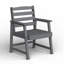 Ensemble de table et chaises d'extérieur 5 pièces en PEHD standard, gris-326608888