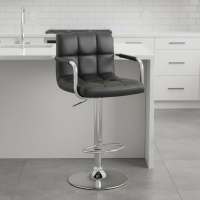 Gleneagles Swivel Upholstered Adjustable Height Counter Stool with Metal Frame