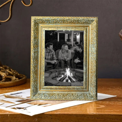 Cadre photo 11 pièces x 11 po or antique 11 po