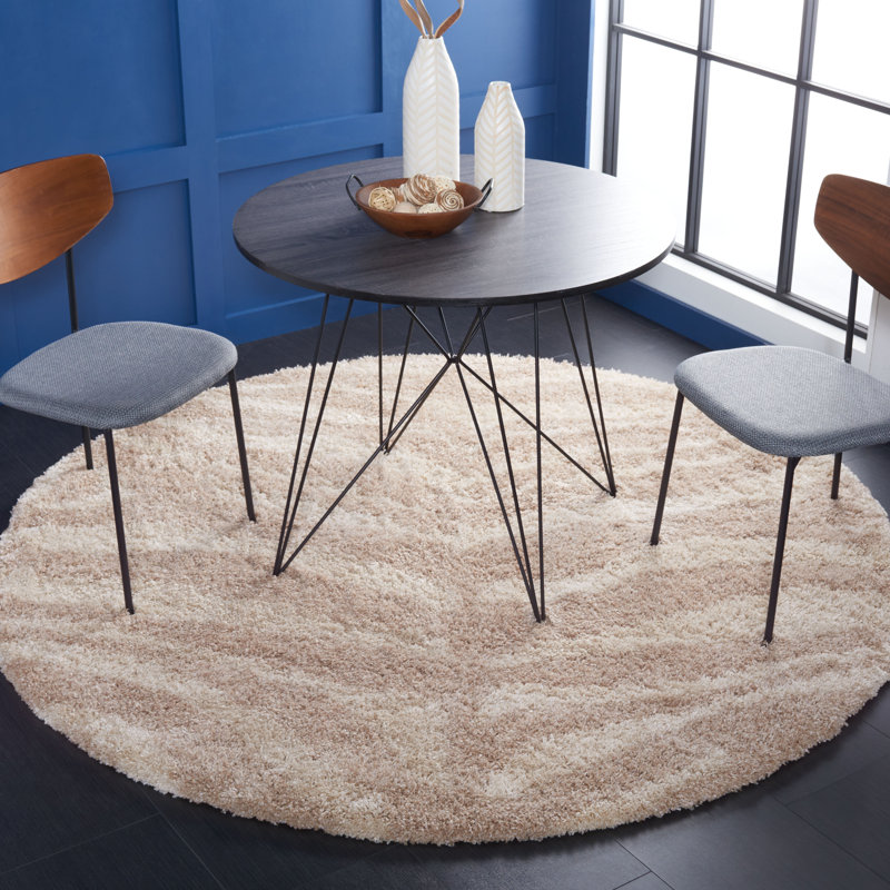 Chantaye Portofino Shag Performance Animal Print Rug, Round 5'1"