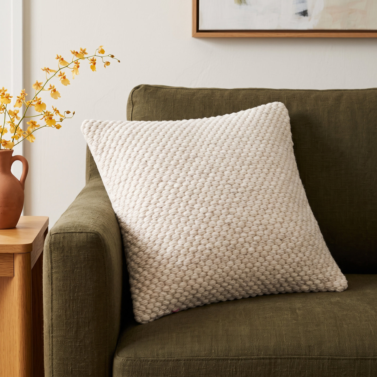 Sabirah Accent Pillow, 18" x 18", Polyester/Polyfill