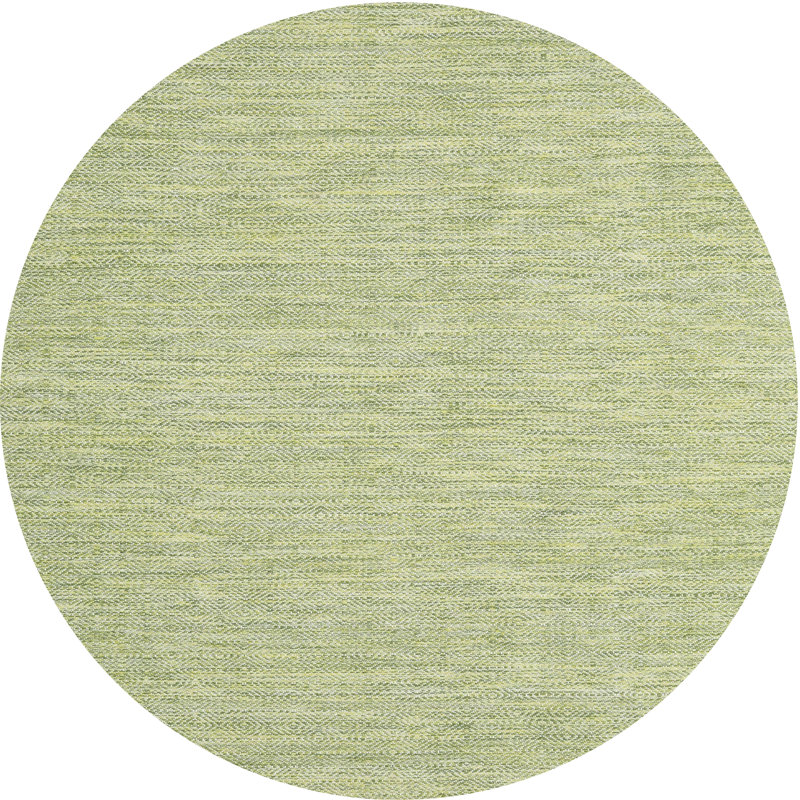 Tapis de zone vert contemporaine, Rond 6 pi