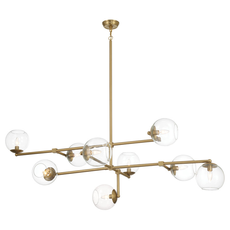 Luminaire suspendu 9 lumières Corrarius Studio® Randarius, Laiton