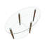 Table basse en verre transparent à 3 couches, table basse moderne en verre transparent