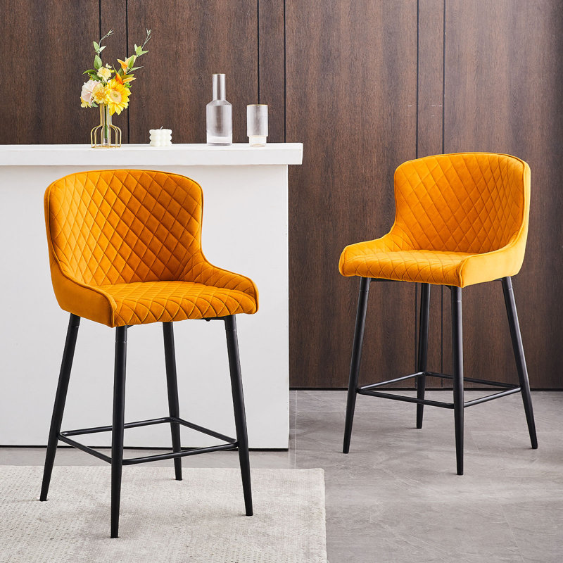 Adreonna 66cm H Upholstered Side Chair, Orange